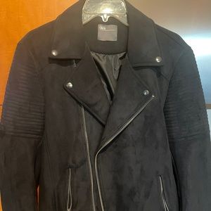 Biker Jacket Faux Suede
